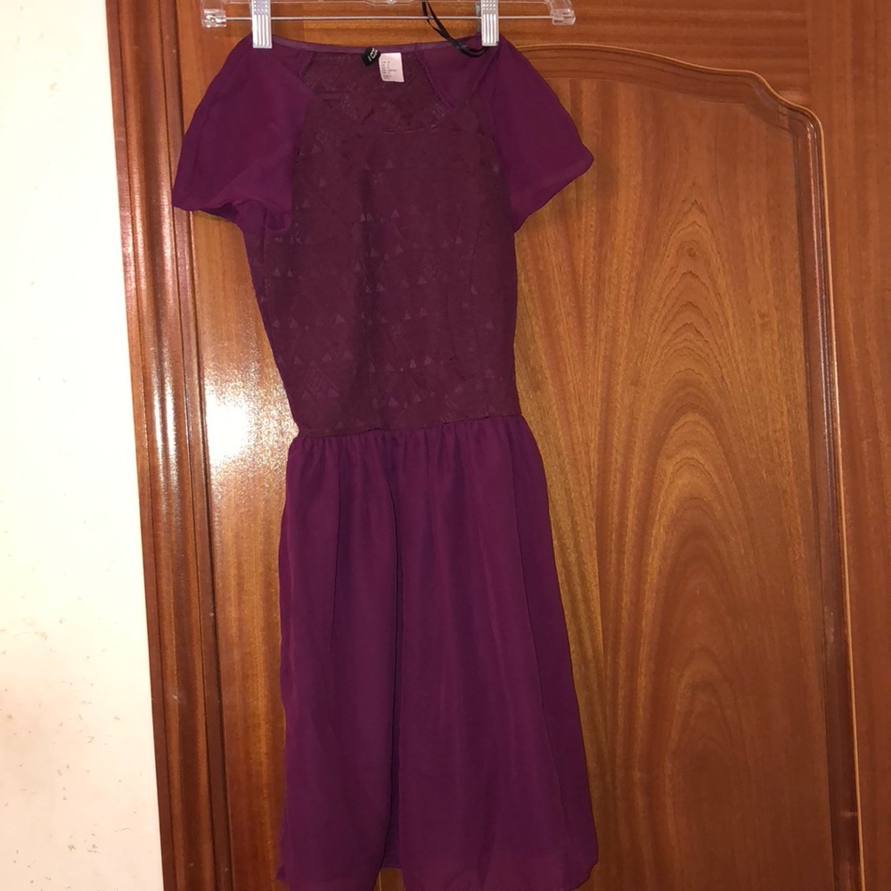 Mini purple dress